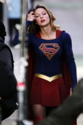 Melissa Benoist - Supergirl Set In Vancouver 1 5  2017 • Celebmafia