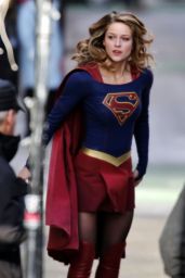 Melissa Benoist - Supergirl Set in Vancouver 1/5/ 2017 • CelebMafia