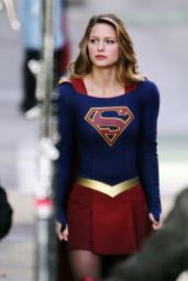 Melissa Benoist - Supergirl Set in Vancouver 1/5/ 2017 • CelebMafia