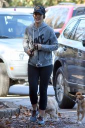 Minka Kelly - Walking Her Dogs in Los Angeles 1/1/ 2017 