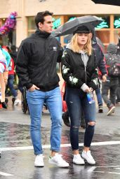 Olivia Holt - Rainy Day at The Happiest Place on Earth in LA 1/4/ 2017 