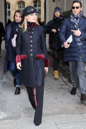 Olivia Palermo - Leaving Alexis Mabille Fall Winter 2017 Show in Paris 1/24/ 2017