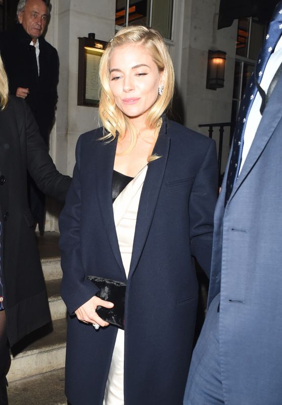 Sienna Miller - Leaving 34 Restaurant in London 1/11/ 2017 • CelebMafia