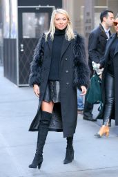Stassi Schroeder -  Wearing a black Stylish Outfit as Leaving SiriusXM Radio in NYC 1/11/ 2017