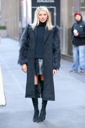 Stassi Schroeder -  Wearing a black Stylish Outfit as Leaving SiriusXM Radio in NYC 1/11/ 2017