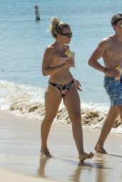 Tallia Storm Bikini Candids - With Boyfriend Strolling on The Shore in The Island Sun in Bridgetown 1/4/ 2017