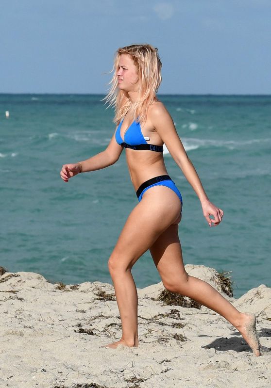 Zara Larsson in a Bikini at a Beach in Miami 1/12/ 2017