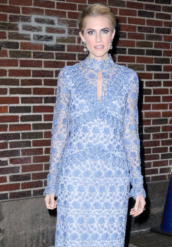 Allison Williams at ‘Late Show with Stephen Colbert’ in NYC 2/21/ 2017
