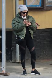 Ashley Benson Wearing Black Tights - NYC 2/28/ 2017