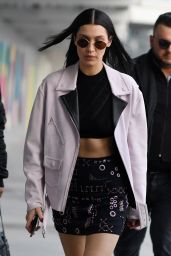 Bella Hadid - Arriving at the Versace Fashion Show in Milan 2/24/ 2017