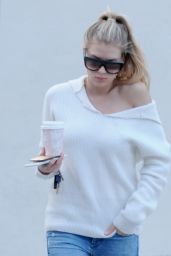 Charlotte McKinney in Ripped Jeans - Grabbed Coffee in West Hollywood, January 2017