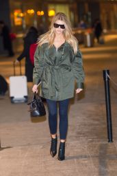 Charlotte McKinney Travel Outfit - JFK Airport in New York 2/7/ 2017