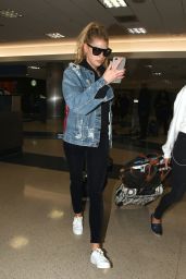 Charlotte McKinney Travel Outfit - LAX in Los Angeles 2/20/ 2017