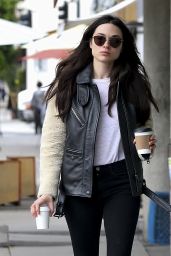 Crystal Reed in Leggings - Grabs Two Coffees in Los Angeles  2/21/ 2017
