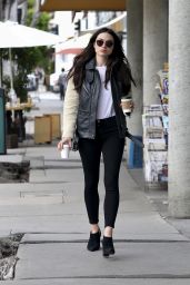Crystal Reed in Leggings - Grabs Two Coffees in Los Angeles  2/21/ 2017