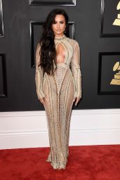 Demi Lovato on Red Carpet – GRAMMY Awards in Los Angeles 2/12/ 2017