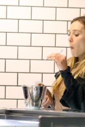 Elizabeth Olsen - Samples Ice Cream at McConnell