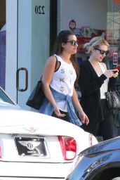 Emma Roberts and Lea Michele - Bouchon in Beverly Hills 1/31/ 2017 