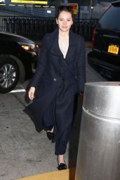 Felicity Jones and Charles Guard - Arrive at JFK Airport in NY 2/27/ 2017