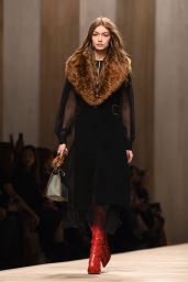 Gigi Hadid Supermodel Runway Walk at Milan Fashion Week - Fendi Show 2/23/ 2017