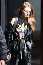 Gigi Hadid Urban Outfit - Leaving Her Apartment in Manhattan 2/14/ 2017