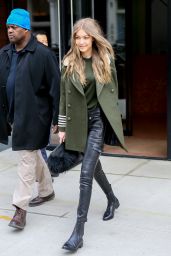 Gigi Hadid Urban Outfit - Leaving Her Apartment in New York City 02/05/ 2017