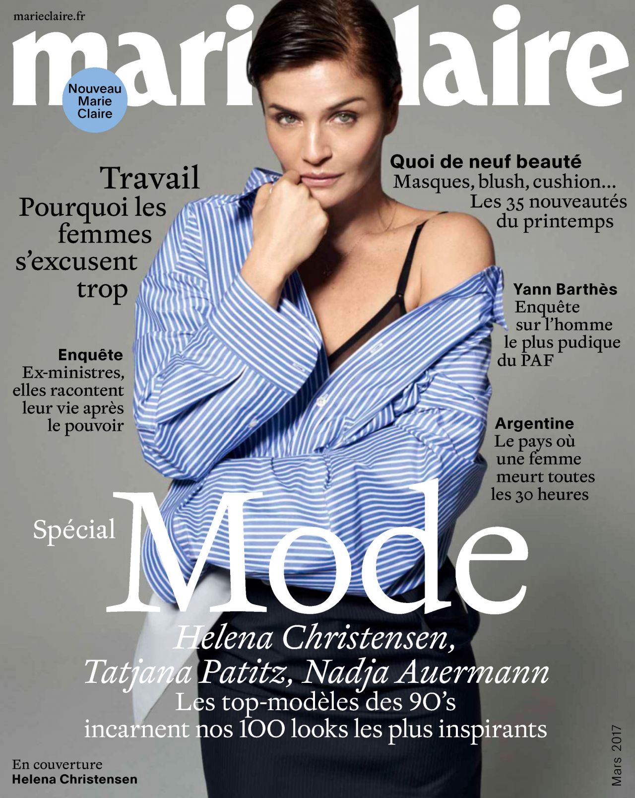 Helena Christensen - Marie Claire Magazine France March 2017 Issue ...