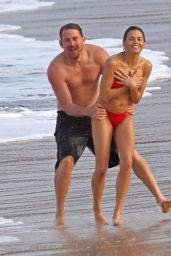 Jenna Dewan in Red Bikini - Beach Fun in Hawaii, February 2017