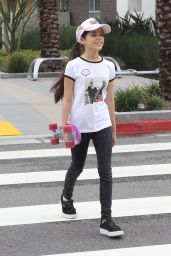 Jenna Ortega on Her Skateboard - Los Angeles 02/21/ 2017