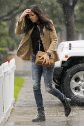Jessica Gomes - Out in the Rain in Beverly Hills 2/19/ 2017 