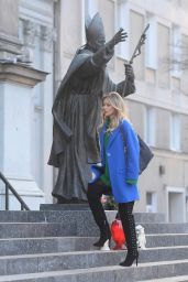 Joanna Krupa - Visiting a Church in Warsaw 2/1/ 2017
