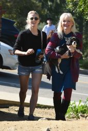 Julianne Hough Leggy in Jeans Shorts - Hiking in LA 2/14/ 2017 