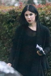 Kat Von D - Sporting Her Signature All-Black Look as She Headed to a Friend