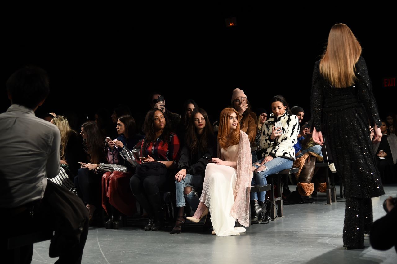 Katherine McNamara - Oday Shakar Show at New York Fashion Week 2/10 ...