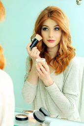 Katherine McNamara - Touches Up With Her Must-Have BareMinerals Original Foundation 1/31/ 2017