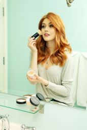 Katherine McNamara - Touches Up With Her Must-Have BareMinerals Original Foundation 1/31/ 2017