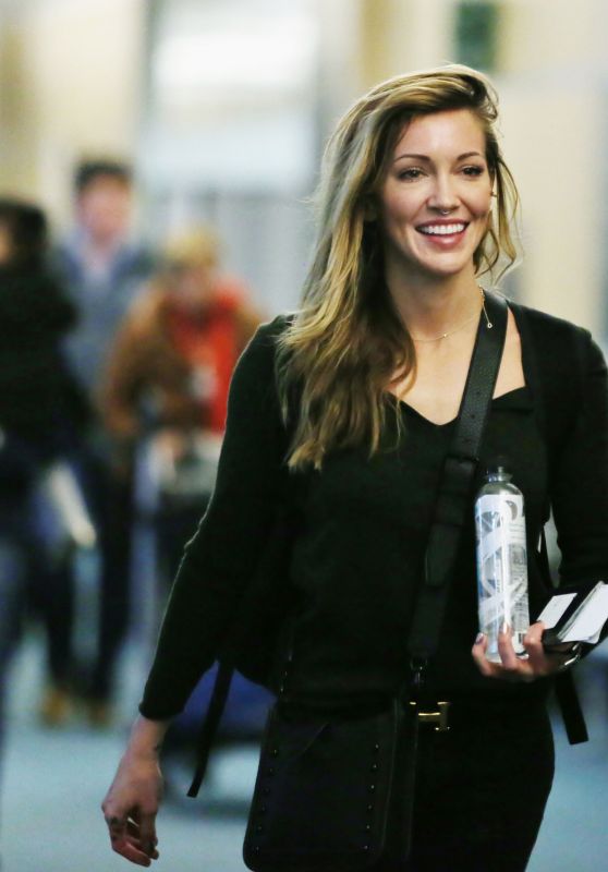 Katie Cassidy at Vancouver International Airport 2/16/ 2017 