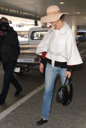 Katie Holmes - Rocking a Massive Hat at LAX in Los Angeles 2/24/ 2017