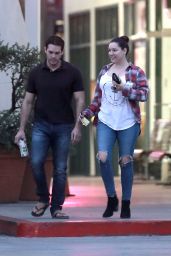 Kelly Brook in Ripped Jeans - Out in Los Angeles 2/21/ 2017