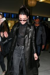 Kendall Jenner - Arrives in Paris from a Weekend in Amsterdam Wearing Black Top 2/27/ 2017