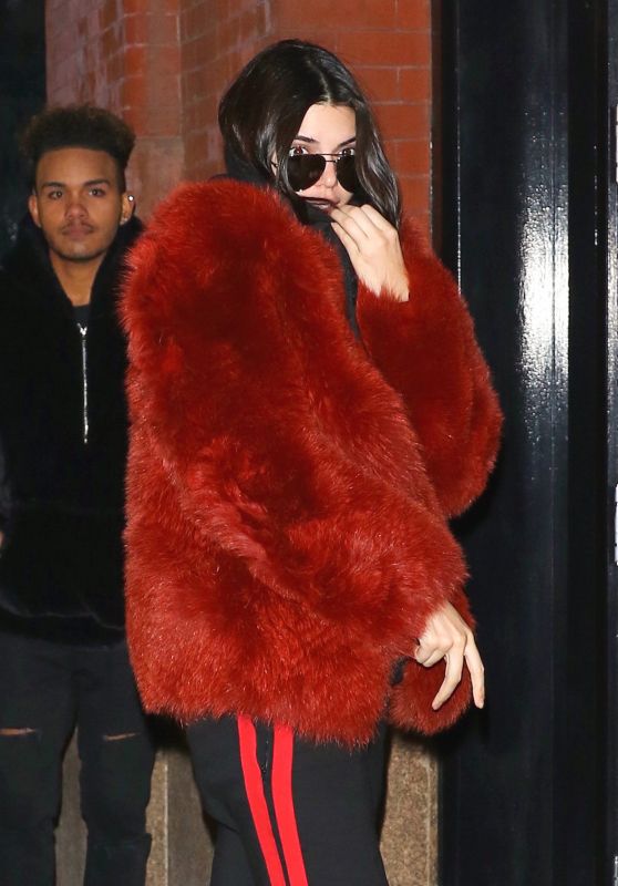 Kendall Jenner Camera Shy - Leaving at The Mercer Hotel in Manhattan 2/17/ 2017