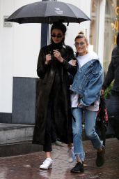 Kendall Jenner & Hailey Baldwin - Shopping in the Rain in Amsterdam 2/27/ 2017