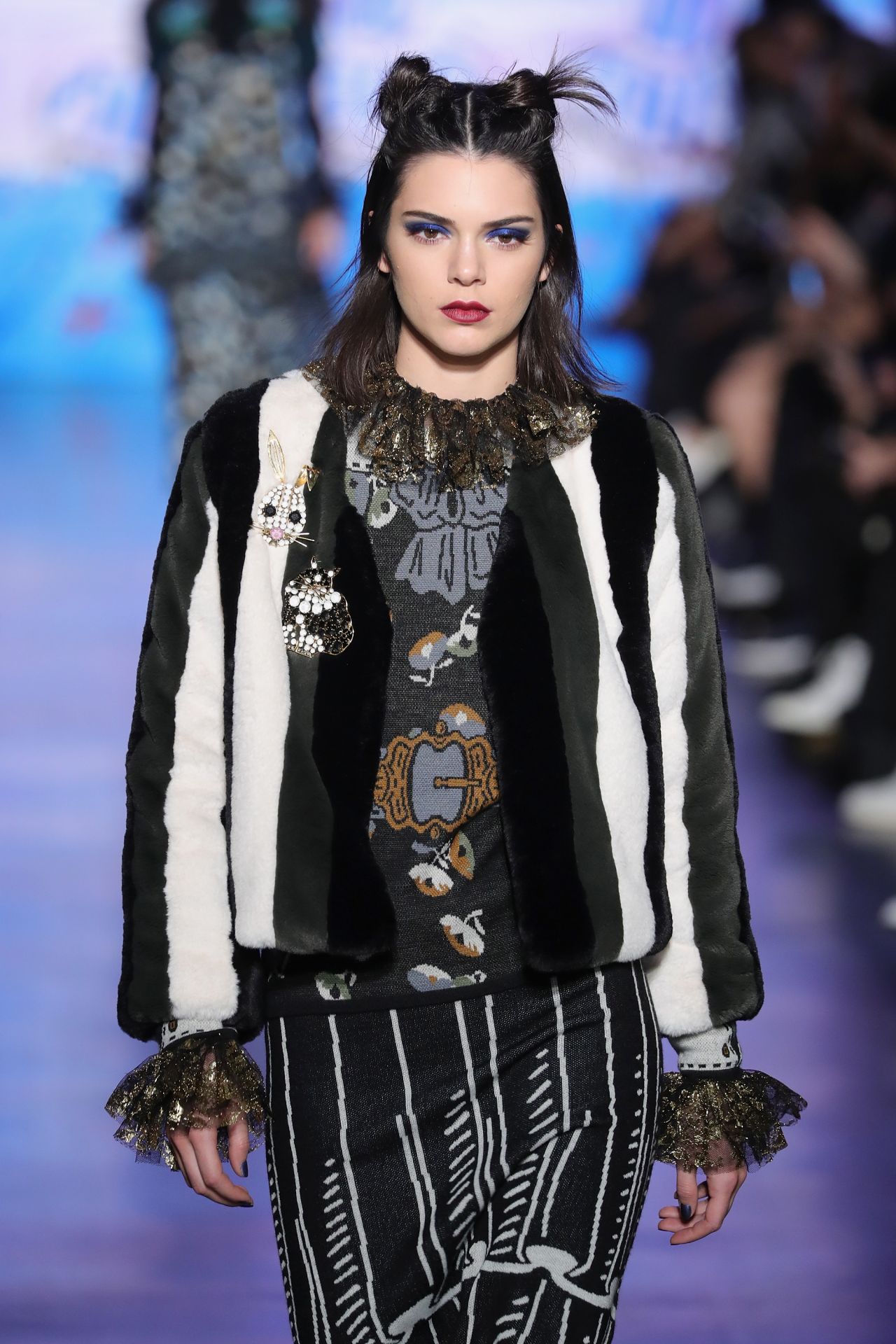 Kendall Jenner Supermodel Runway Walk - Anna Sui Fashion Show in NYC 2