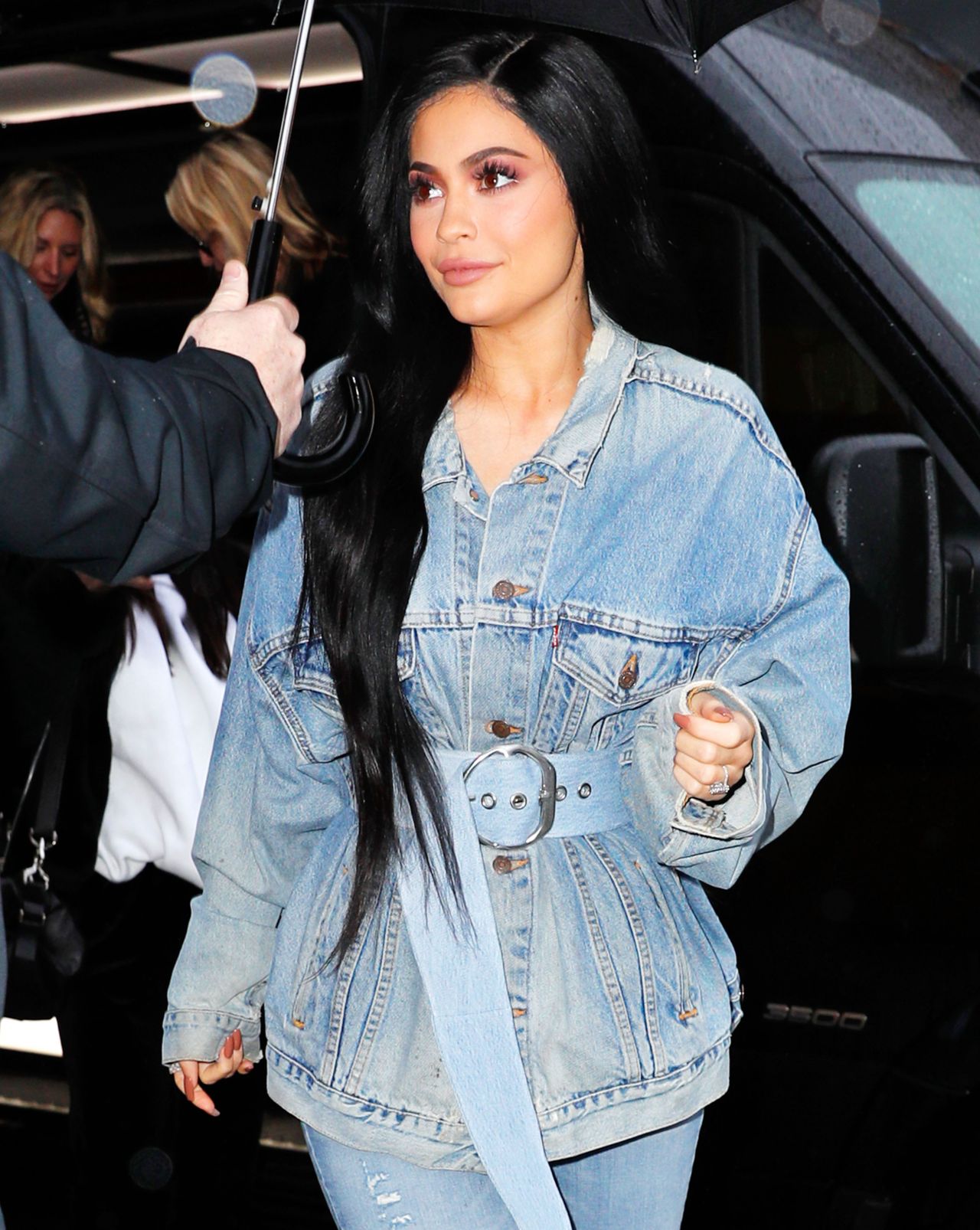 Kylie Jenner in All Jean Ensemble - Out in New York City 2/12/ 2017 ...