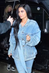 Kylie Jenner in All Jean Ensemble - Out in New York City 2/12/ 2017