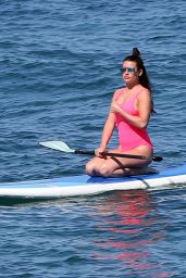 Lea Michele Paddle Boards in Hawaii 2/23/ 2017