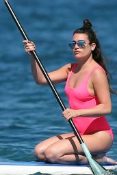 Lea Michele Paddle Boards in Hawaii 2/23/ 2017