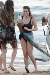 Lea Michele With Friends in Mauí, Hawaii 2/20/ 2017