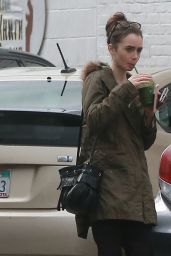 Lily Collins - Heading to The Massage Place in West Hollywood 2/19/ 2017 