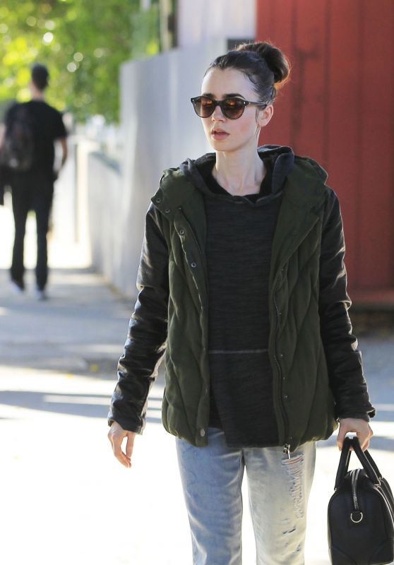 Lily Collins - Heading to the Salon in Beverly Hills 2/12/ 2017